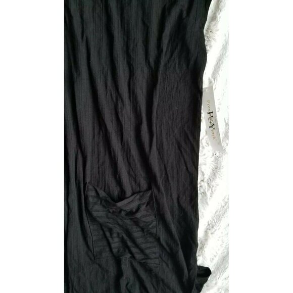 ✨️CL Preston & York Rich Black Open Cardigan Front Pockets NWT Size XL - Picture 6 of 8